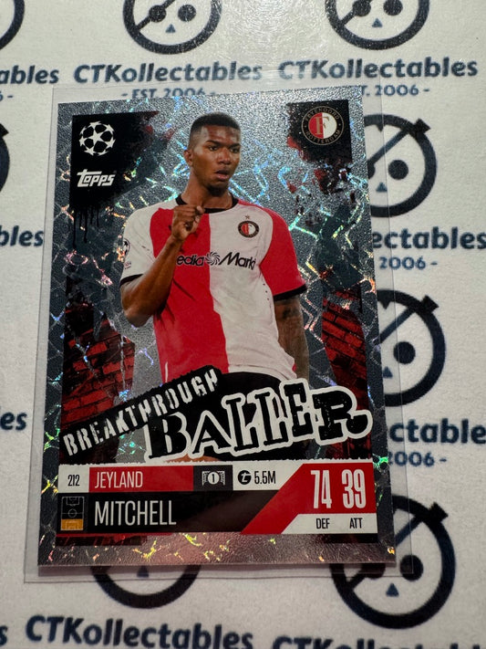 24/25 TOPPS MATCH ATTAX Jeyland Mitchell Breakthrough Baller #212