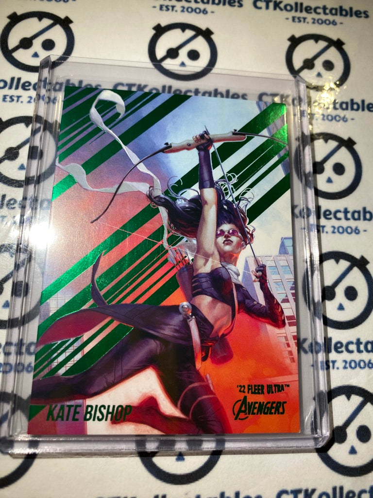 2022 Fleer Ultra Avengers Kate Bishop Green Foil Parallel #37 Avengers