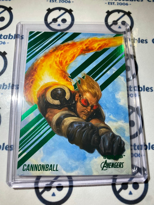 2022 Fleer Ultra Avengers Cannonball Green Foil Parallel #10 Avengers