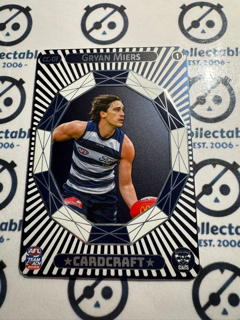 2025 AFL Teamcoach Gryan Miers Card craft #1 CC-07 Cats