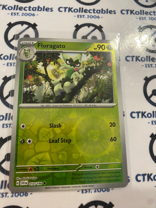 Floragato Reverse Holo #014/198 2023 Scarlet & Violet Pokémon TCG