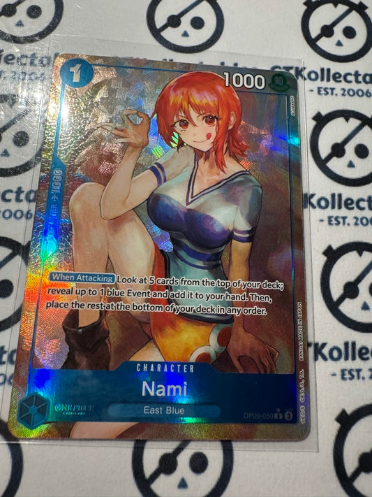 One Piece TCG Nami Alt Art Card OP09-050 SR Emperor's in the World NM/M