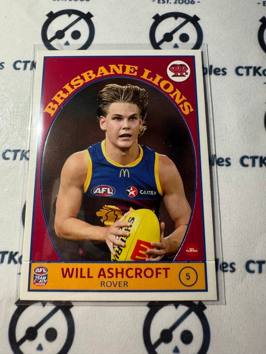 2025 AFL Teamcoach Will Ashcroft Scanlens die cut #5 Lions