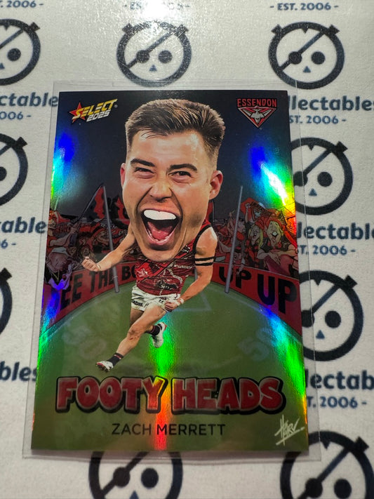 2025 AFL Footy Stars Footy Heads Zach Merrett FH29 Bombers
