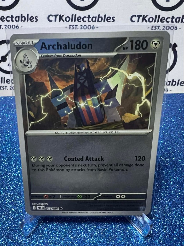 Archaludon Reverse Holo 075/094 Phantasmal Flames Pokemon