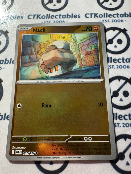 Nacli Reverse Holo #082/132 Mega Evolution Pokemon