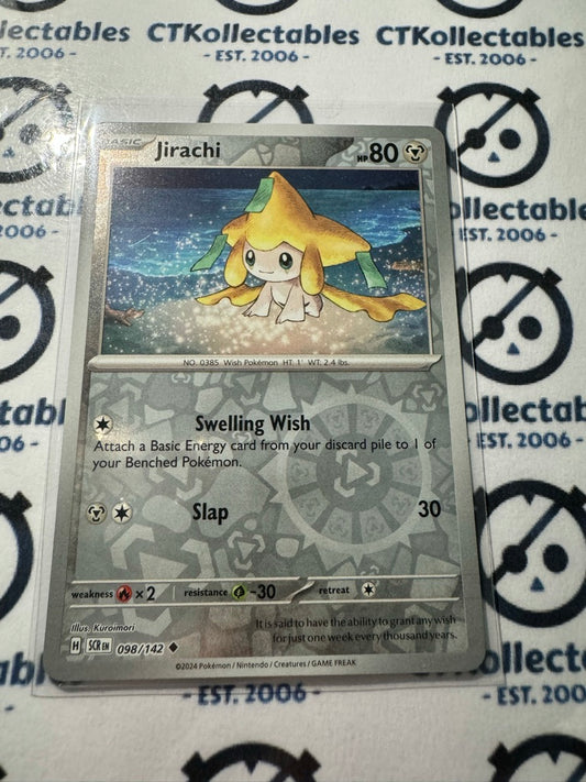 Jirachi Reverse Holo #098/142 Stellar Crown Scarlet & Violet Pokemon