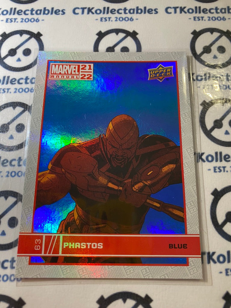 2021-22 Upper Deck Marvel Annual Phastos # 63 Blue Foil Parallel