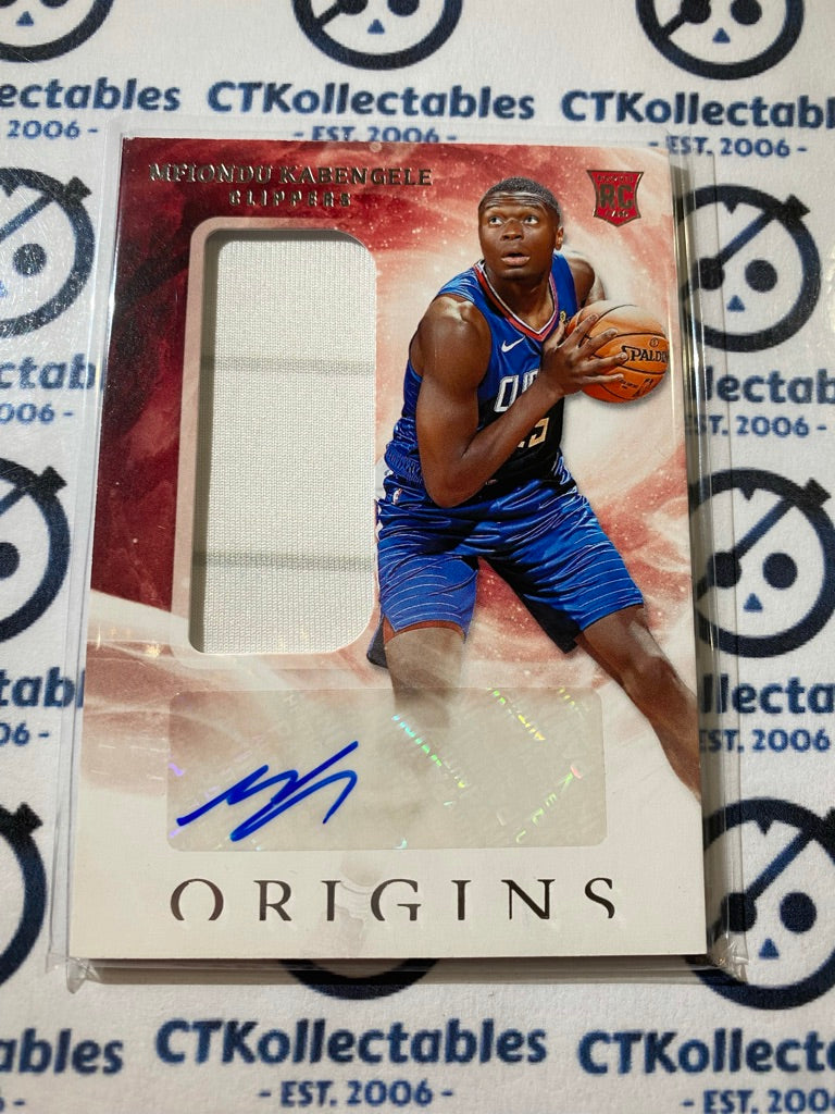 2019-20 NBA Panini Origins Mfiondu Kabengele Rookie Patch Auto Clippers