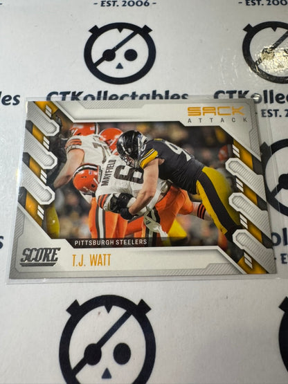 2022 NFL Panini Score Sack Attack #SA-TW T.J Watt Steelers