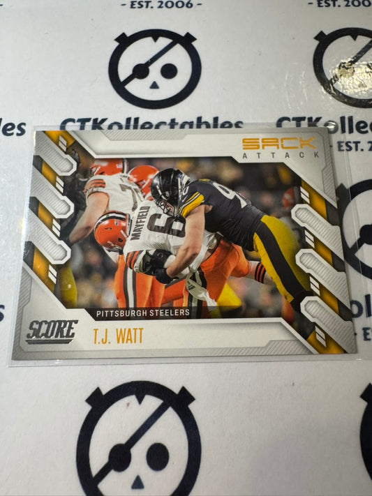 2022 NFL Panini Score Sack Attack #SA-TW T.J Watt Steelers