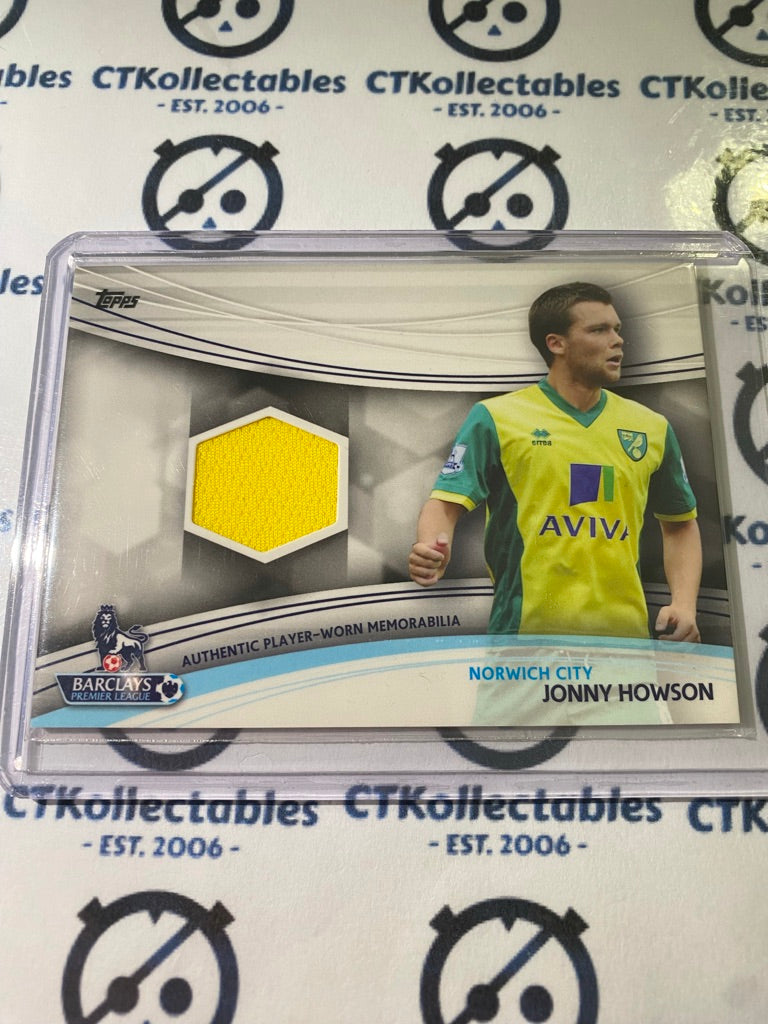 2013 Topps Premier Gold Jonny Howson Game used Jersey #JR-JHO