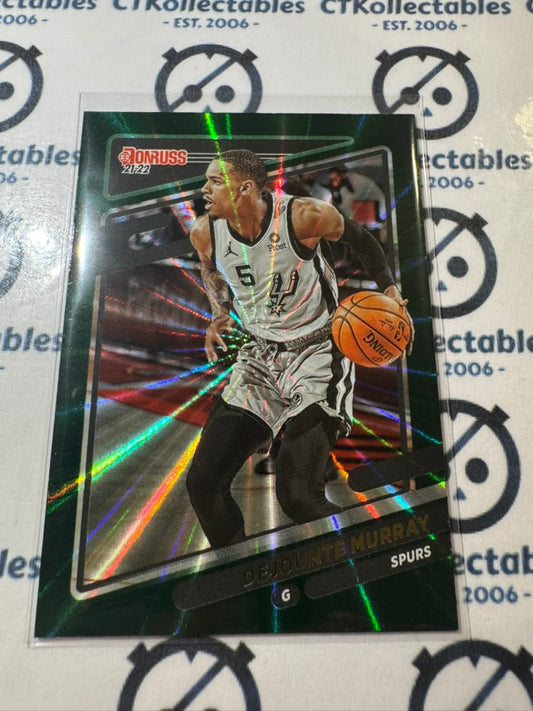 2021-22 NBA Donruss DeJounte Murray Green Laser #157 Spurs