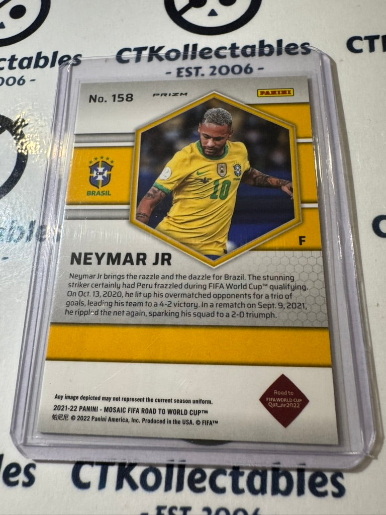 2021-22 Soccer Mosaic FIFA Newmar Jr Orange Fluorescent Prizm #158 Brasil