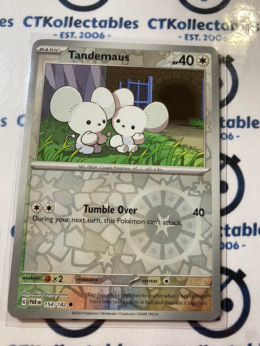 Tandemaus Reverse Holo #154/182 2023 Scarlet & Violet Paradox Rift Pokémon TCG