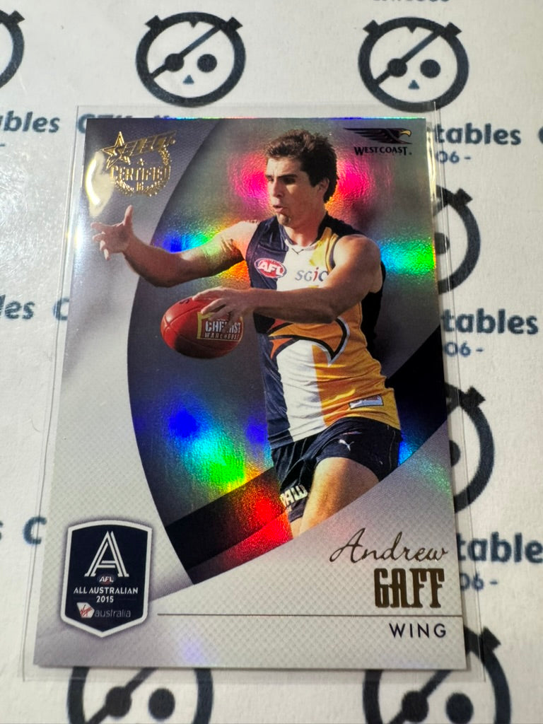 2016 AFL Select Certified Andrew Gaff All Australian #AA9 Eagles
