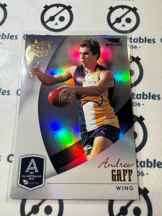 2016 AFL Select Certified Andrew Gaff All Australian #AA9 Eagles