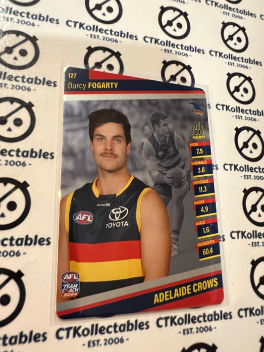 2024 AFL Teamcoach Silver Card #127 Darcy Fogarty Crows