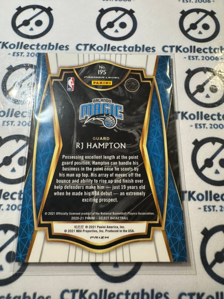 2020-21 NBA Select Rj Hampton RC Green White Purple Prizm Concourse #195 Magic
