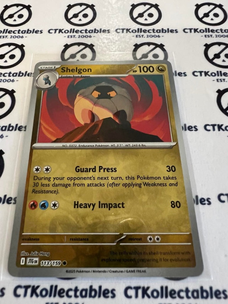 Shelgon Reverse Holo #113/159 Journey Together Pokemon Card TCG