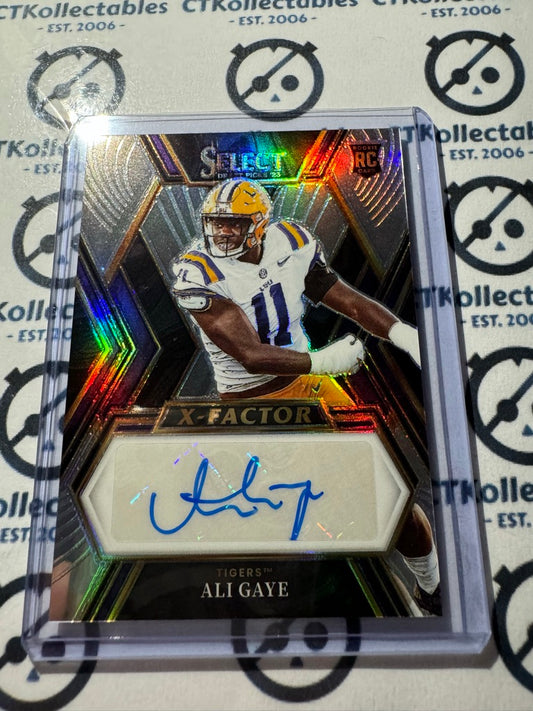 2022 NFL Panini Select Draft Picks Ali Gaye X-Factor Auto Texans LSU