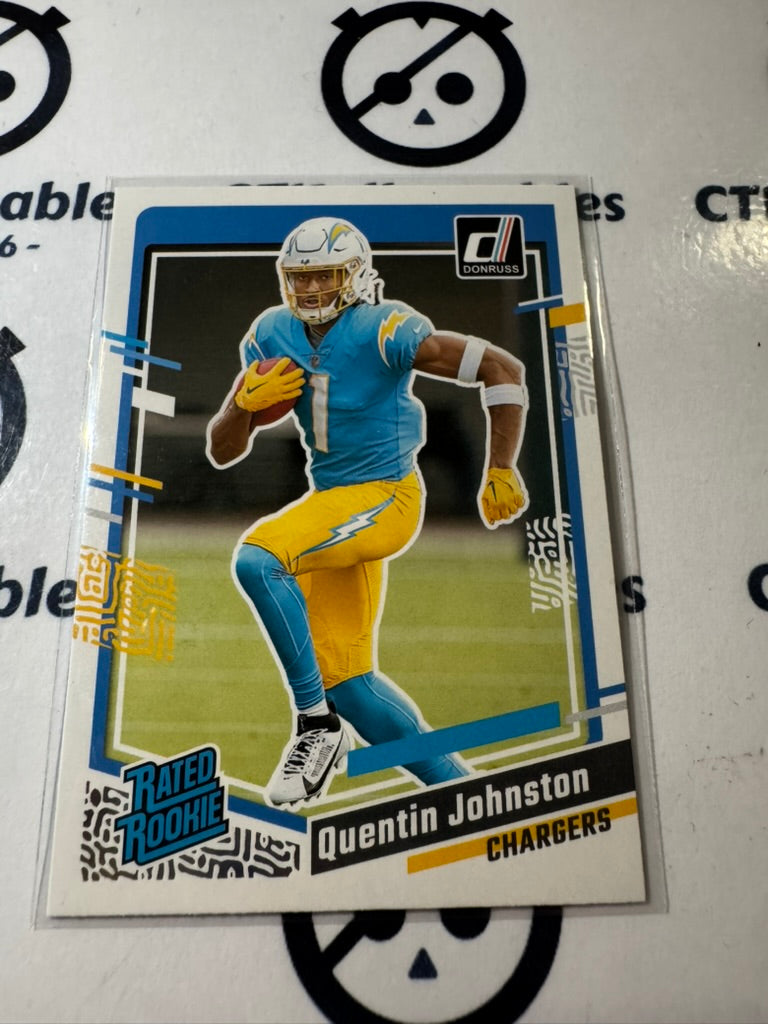 2023 NFL Panini Donruss Rated Rookie #353 Quentin Johnston Los Angeles Chargers