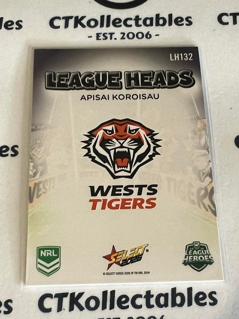 2026 Select NRL League Heroes League Heads #LH132 Apisai Koroisau Tigers