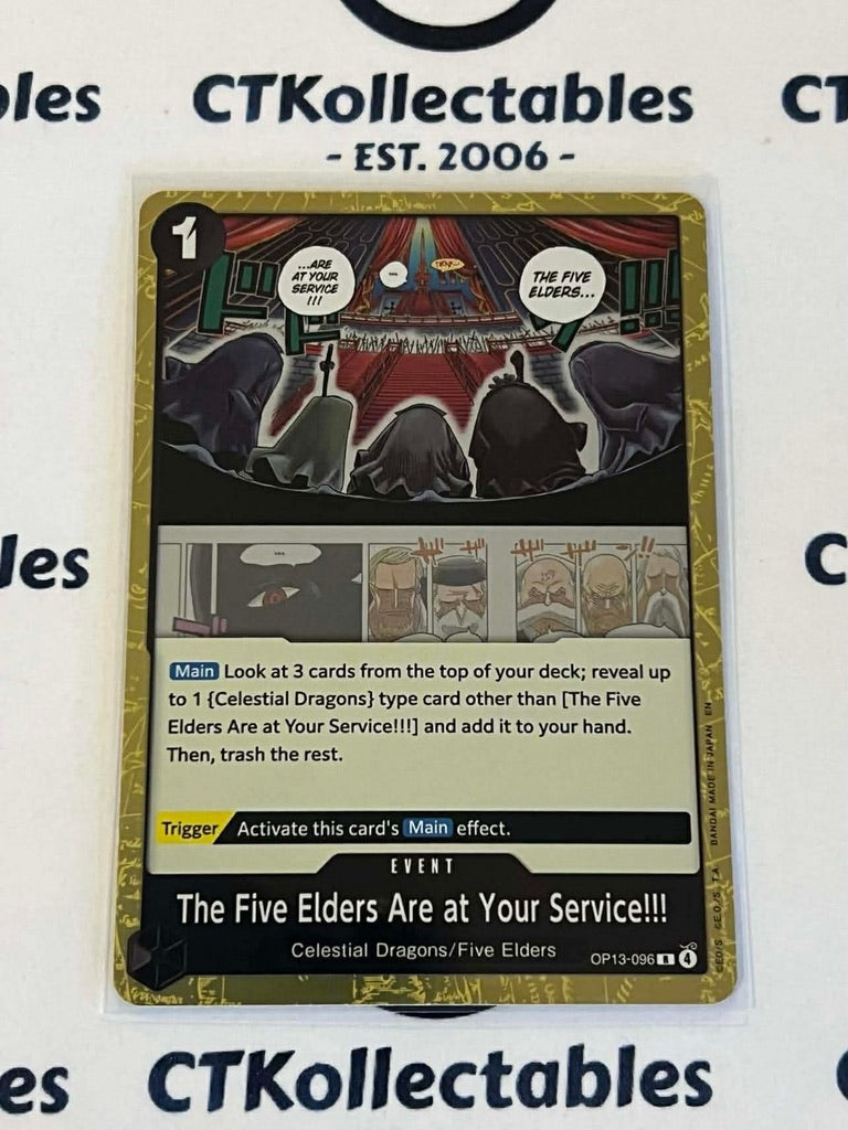 One Piece - Carrying on his will FOIL OP13-096 – Five Elders– Rare