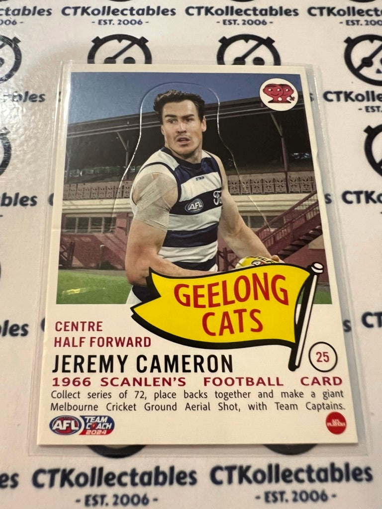 2024 AFL Teamcoach Scanlens Die-Cut Jeremy Cameron #25 Cats