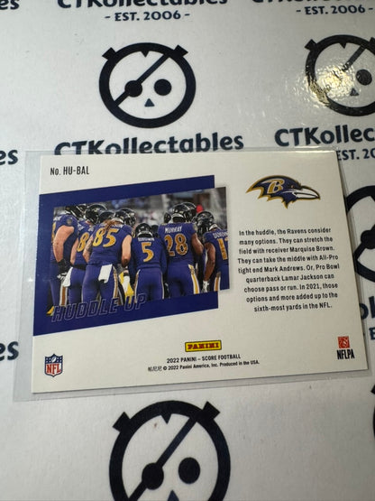 2022 NFL Panini Score Huddle Up #HU-BAL 9 Baltimore Ravens