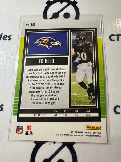 2022 NFL Score Gold #189 Ed Reed Ravens