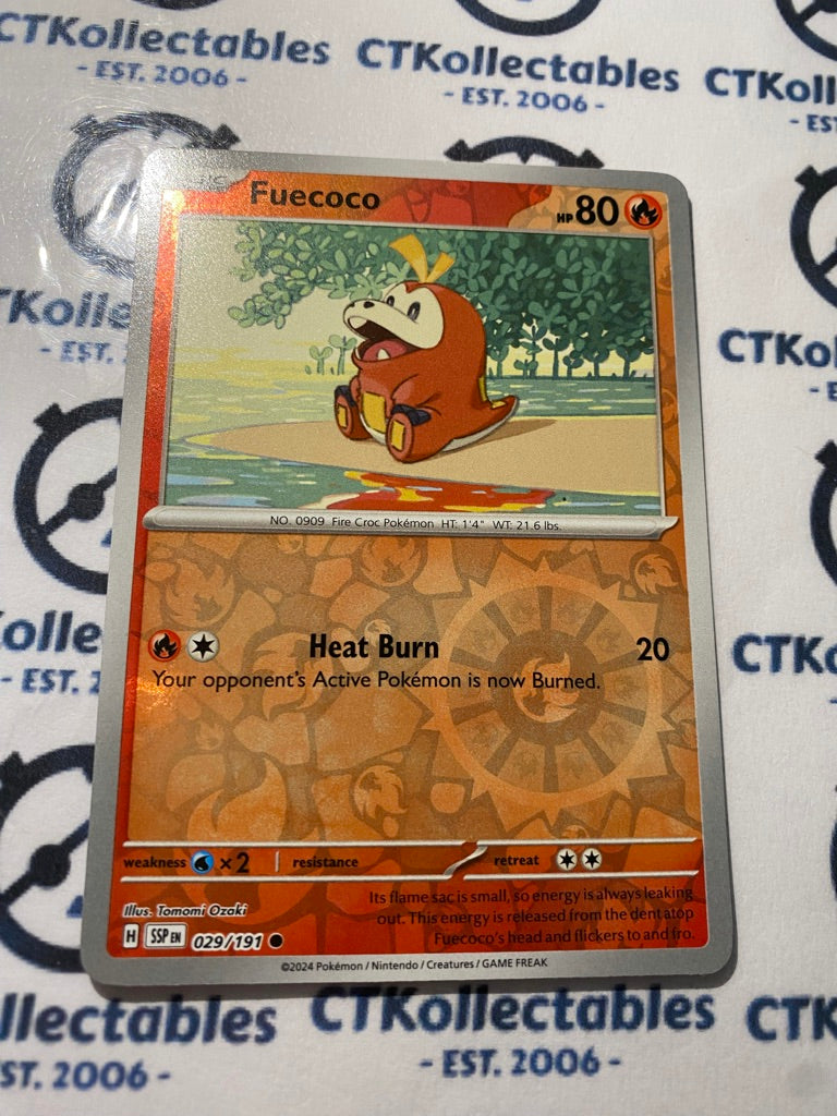 Fuecoco Reverse Holo #029/191 Surging Sparks Pokémon TCG 2024