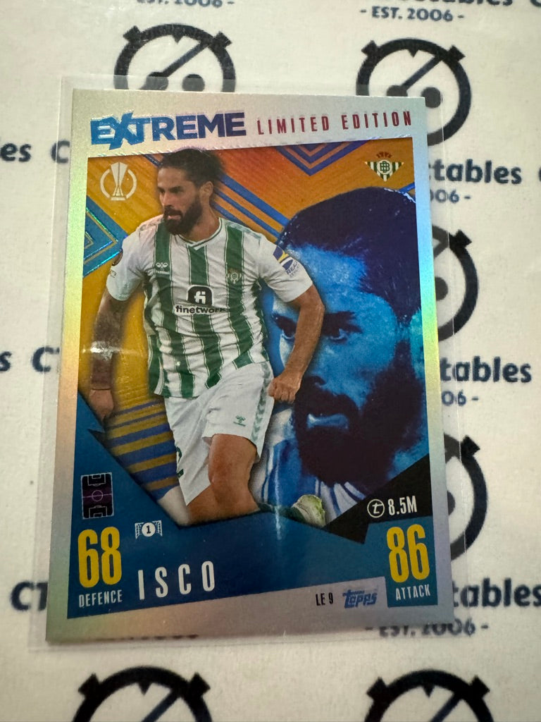 2023-24 TOPPS MATCH ATTAX ISCO Extreme Limited #LE9 Soccer Card