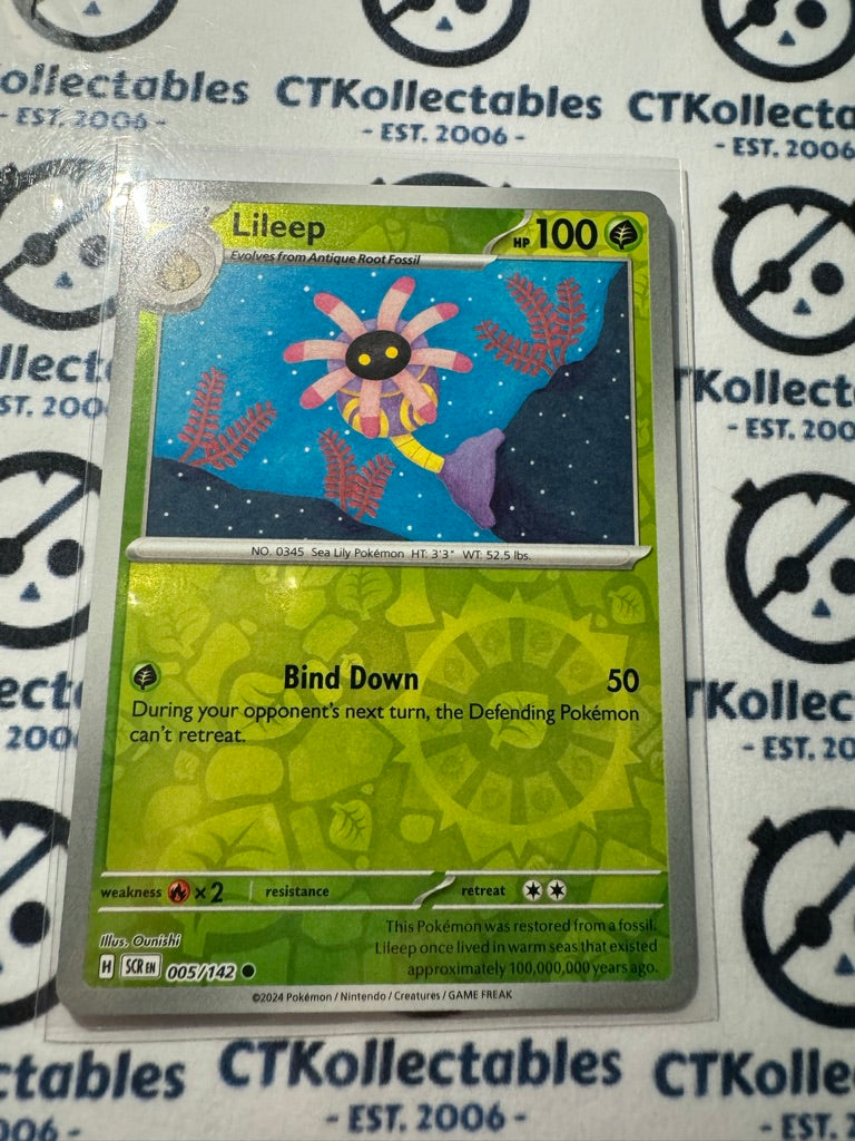 Lileep Reverse Holo #005/142 Stellar Crown Scarlet & Violet Pokemon