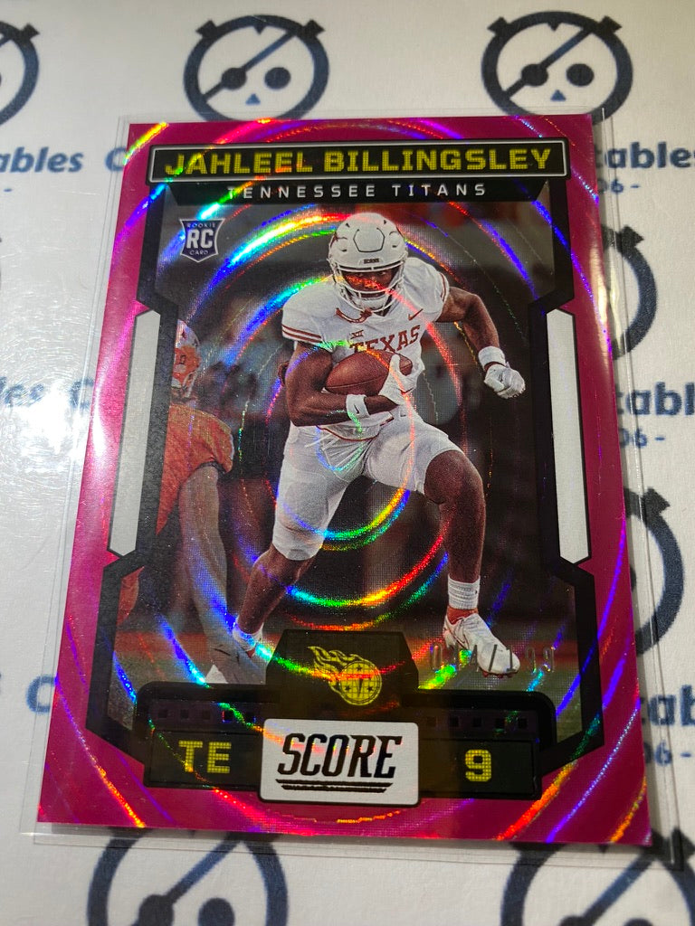 2023 NFL Panini Score Pink Pulsar Jahleel Billingsley rookie card #044/199