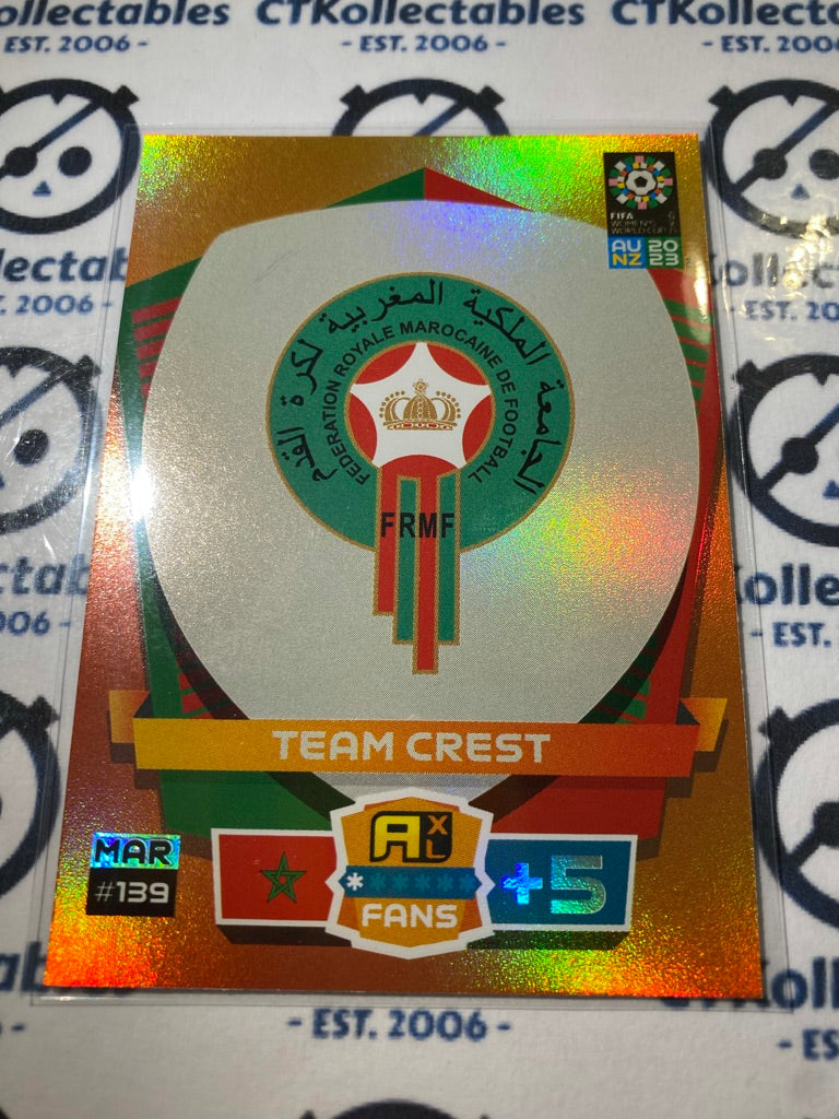 2023 FIFA WWC Adrenalyn Morocco Team Crest Foil #139 MAR