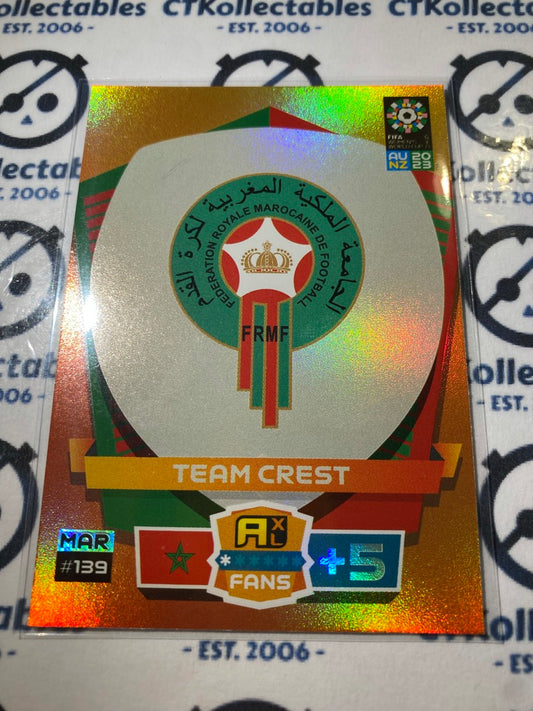 2023 FIFA WWC Adrenalyn Morocco Team Crest Foil #139 MAR