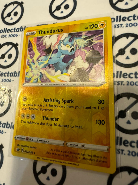 Thundurus Reverse Holo #052/198 Pokemon Card Chilling Reign