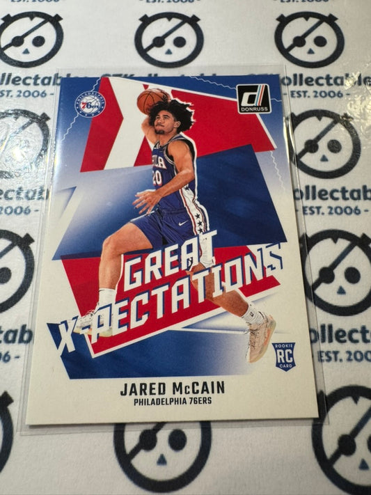 2024-25 NBA Panini Donruss Jared McCain Great X-pectations #5 76ers