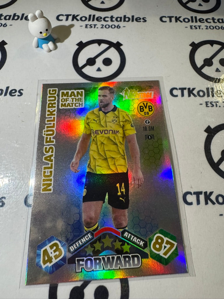 2023-24 TOPPS MATCH ATTAX HERITAGE NICLAS FULLKRUG MAN OF THE MATCH #321