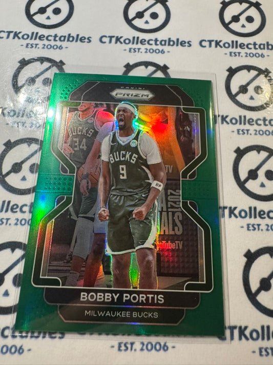 2021-22 NBA Panini Prizm Bobby Portis Green Prizm #87 Bucks