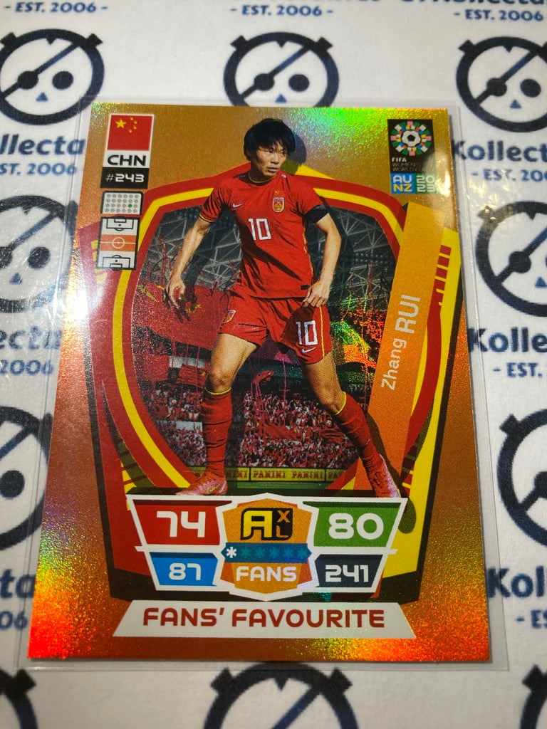 2023 FIFA WWC Adrenalyn Zhang Rui Fans' Favourite #243 CHN