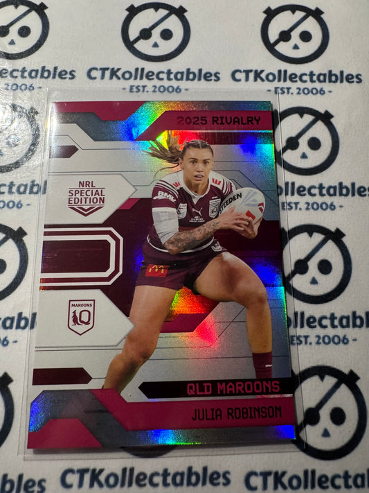 2025 NRL Rivalry Silver Special Edition Julia Robinson S34/36 QLD Maroons