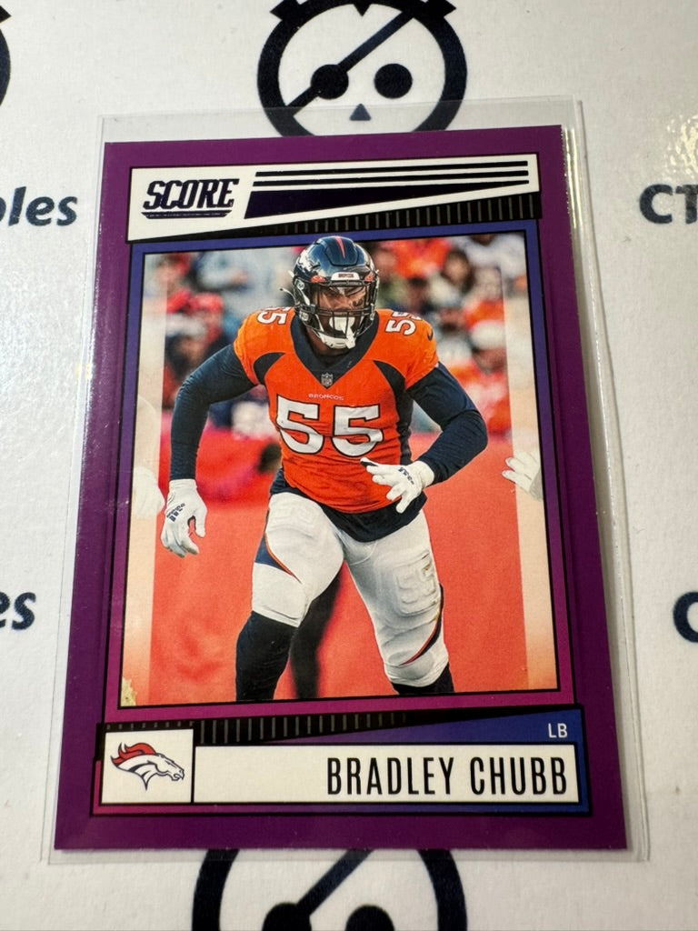 2022 NFL Panini Score Purple #81 Bradley Chubb Broncos