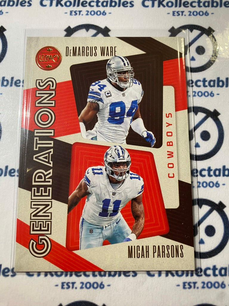 2023 NFL Panini Legacy Generations Cowboys Ware/Parsons #GEN-3 Cowboys