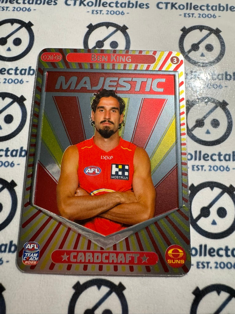 2025 AFL Teamcoach Ben King Majestic Card craft #3 CCM-08 Suns