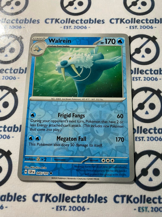 Walrein Reverse Holo #045/191 Surging Sparks Pokémon TCG 2024