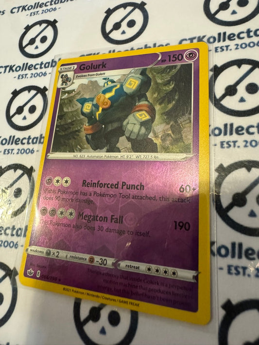 Golurk Reverse Holo #066/198 Pokemon Card Chilling Reign