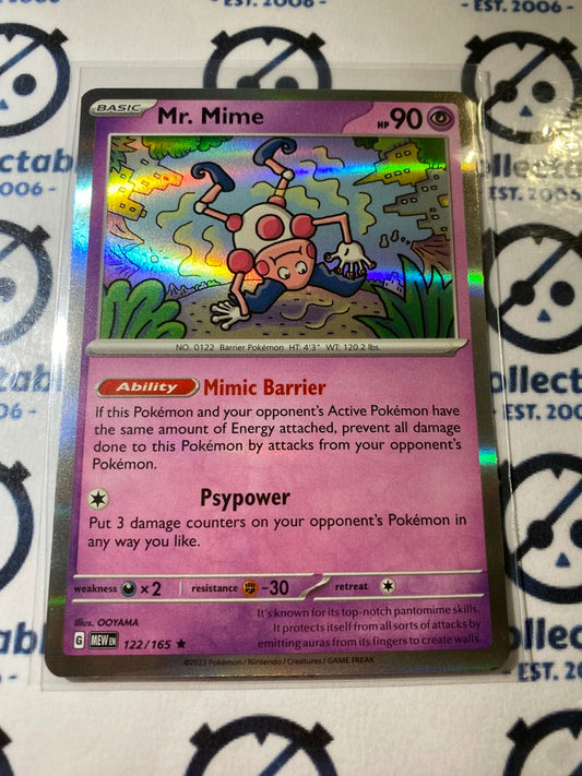 Mr Mime Holo Rare #122/165 Scarlet & Violet 151 Pokemon Card