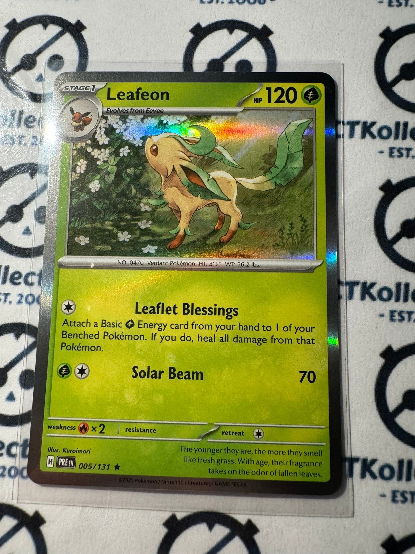 Leafeon Holo Rare #005/131 Prismatic Evolutions Pokemon Card